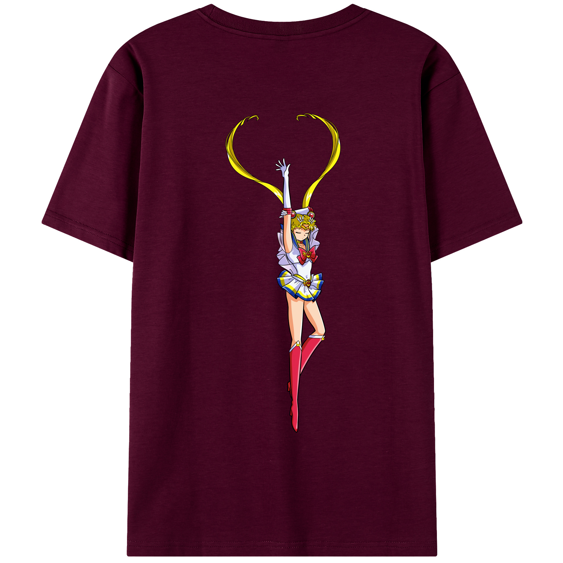 （画像用） 美少女戦士セーラームーン 月野 うさぎ つきの うさぎ Sailor Moon Tsukino Usagi レディース半袖Tシャツ(バックプリント)